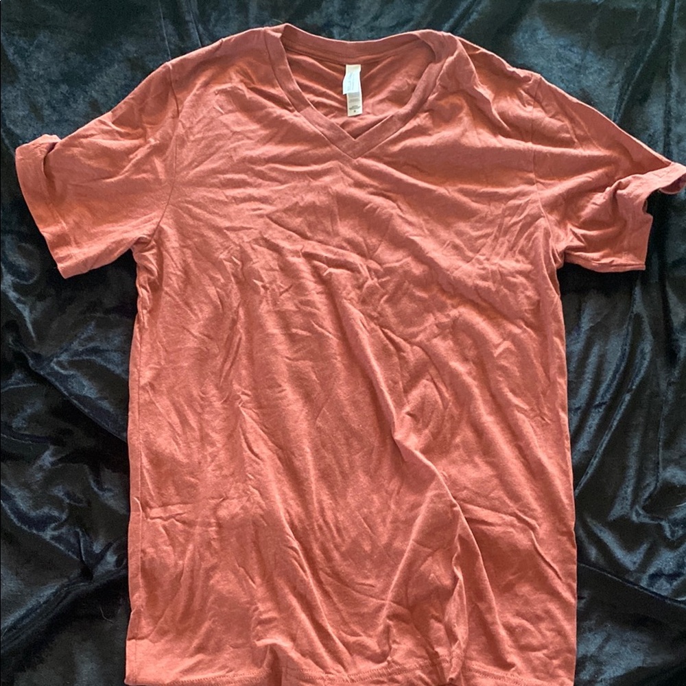 Bella Canvas Men's V-Neck T-Shirt - Rust